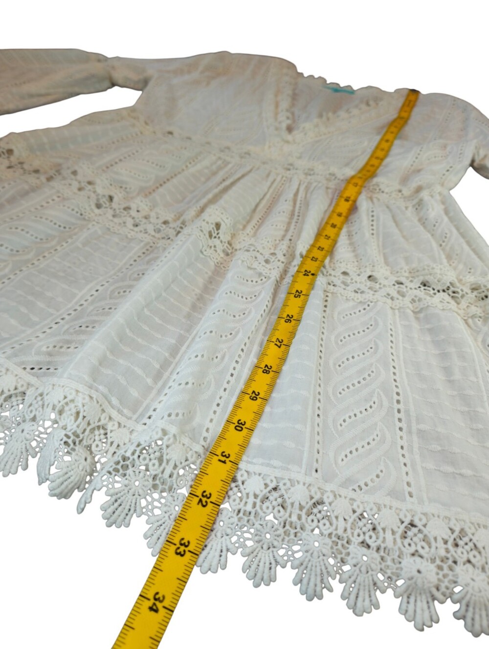 Melissa Odabash Victoria Broderie Anglaise Kaftan White M - Picture 8 of 11